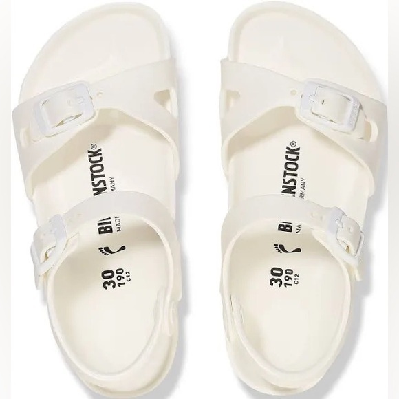 Birkenstock Other - Birkenstock Girl Waterproof White Sandals with Adjustable Straps size 2